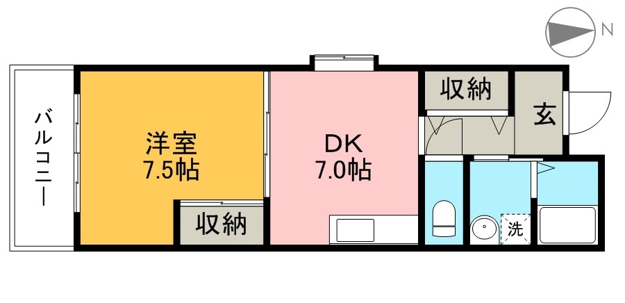 ロイヤルガーデンⅡ 108号室 間取り