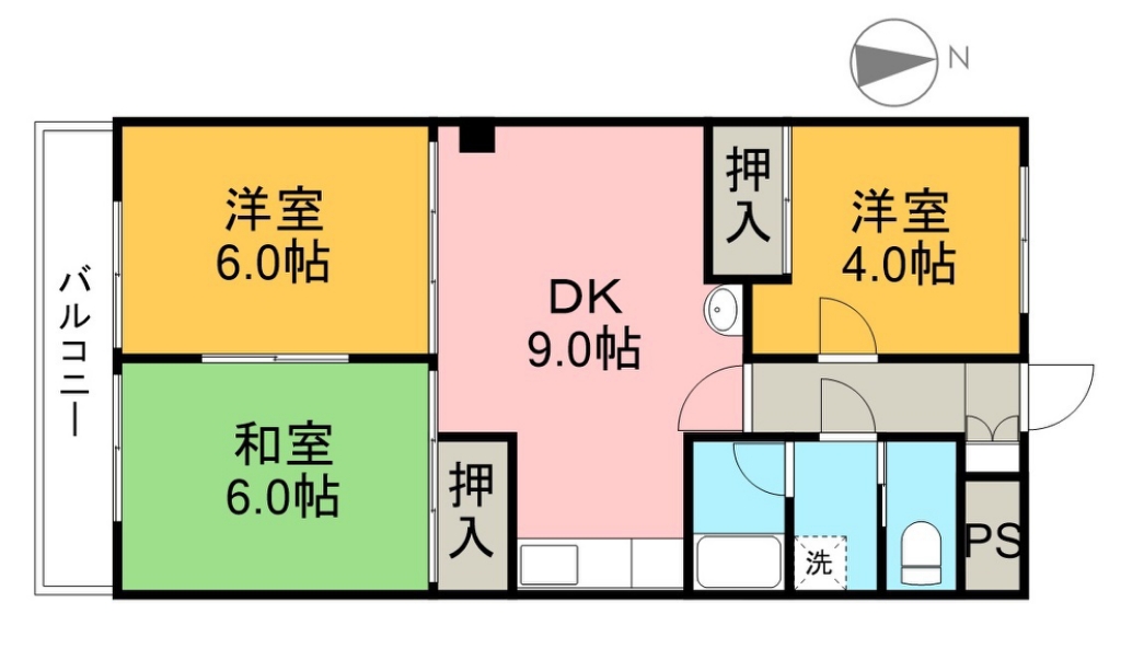 シティーハイツ 202号室 間取り