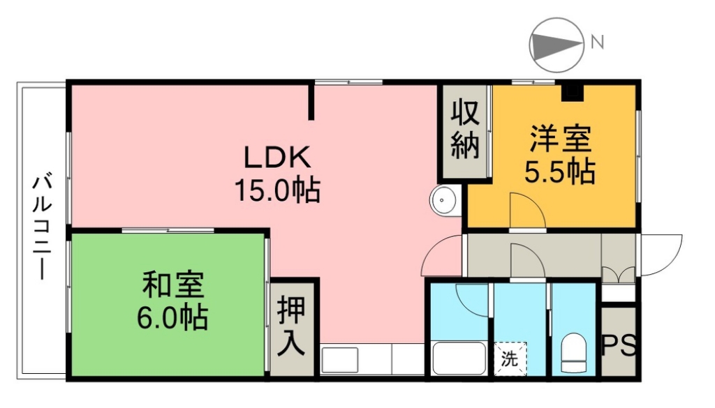 シティーハイツ 406号室 間取り