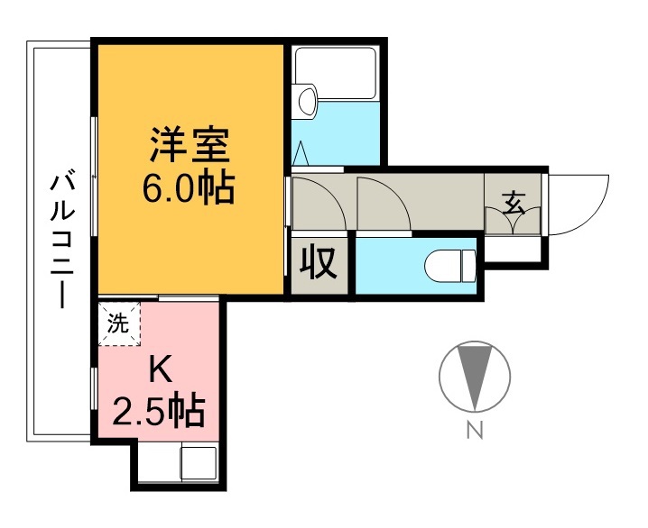 カルム桟橋 406号室 間取り