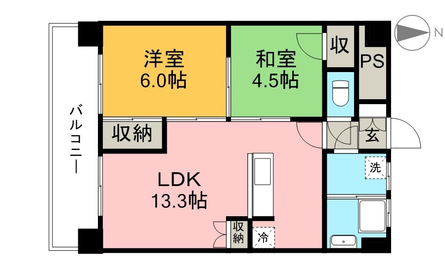 Ｎ＆Ａ　ＡＰＡＲＴＭＥＮＴ 405号室 間取り