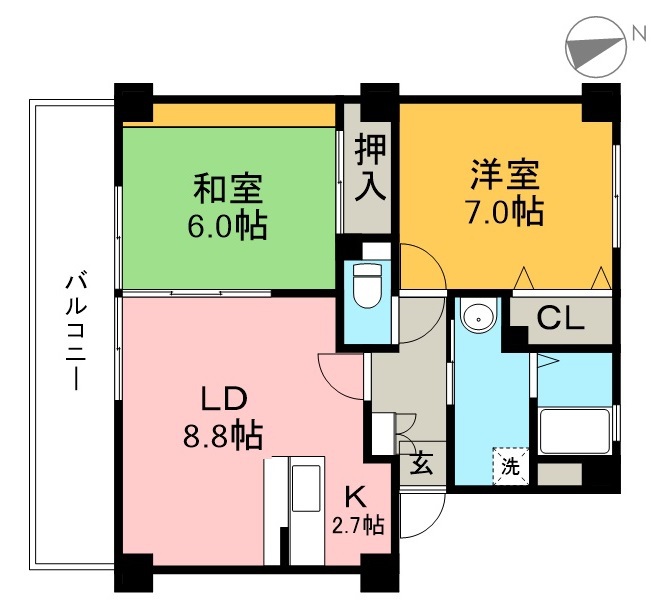 サンモール北竹島 間取り図