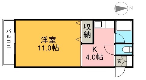 ハイスリー２１Ⅱ 207号室 間取り