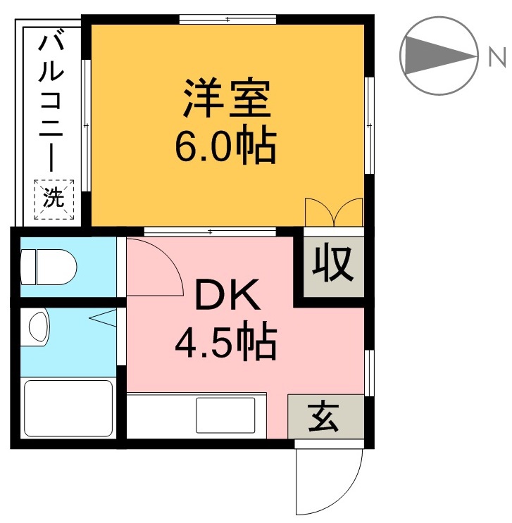 リバープール鷹匠 402号室 間取り