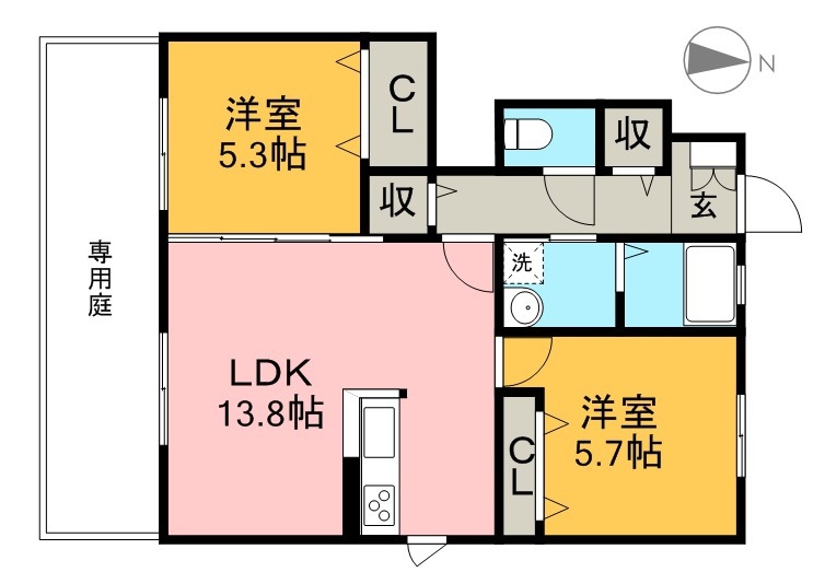 シャーメゾン・ブラン　Ａ棟 間取り図