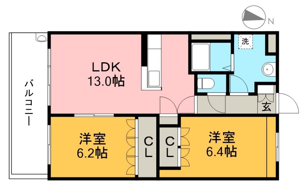 プランドール朝倉 間取り図