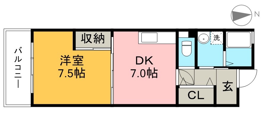 ロイヤルガーデンⅡ 107号室 間取り