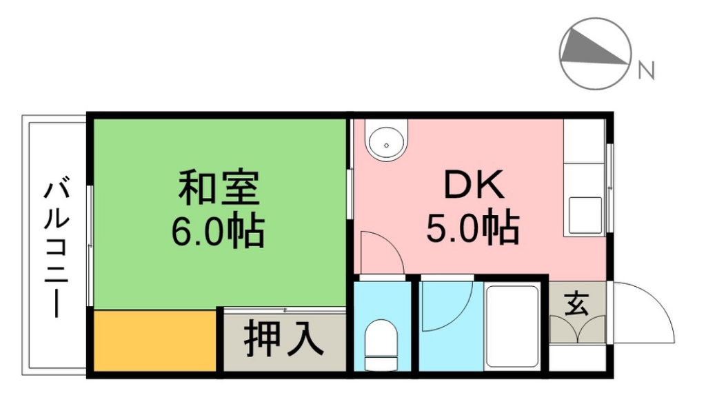 秦南町ハイツ 間取り図