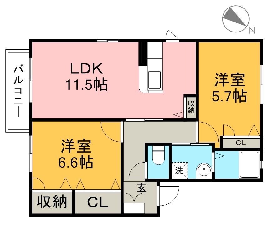 セフィラハイツⅡ　Ｃ棟 間取り図