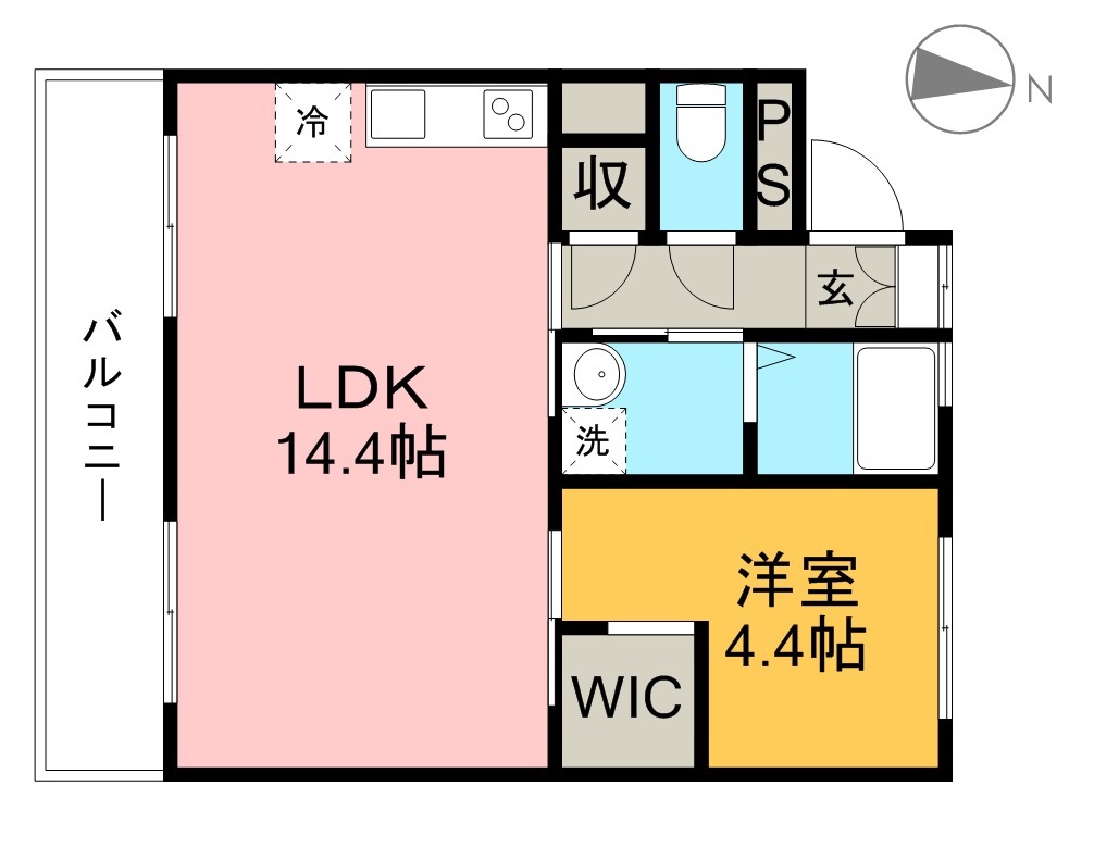 ｇａｒｄｅｎ　ＭＡＭＡ　ＡＰＡＲＴＭＥＮＴ　Ⅰ（南棟） 207号室 間取り