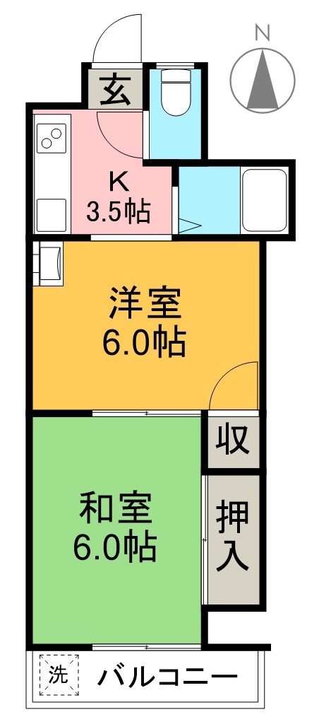 メゾン東邦Ⅴ 302号室 間取り