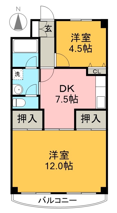 シャルム葛島 間取り図