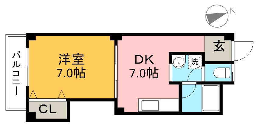 カナルシャトーＤ７ 間取り図