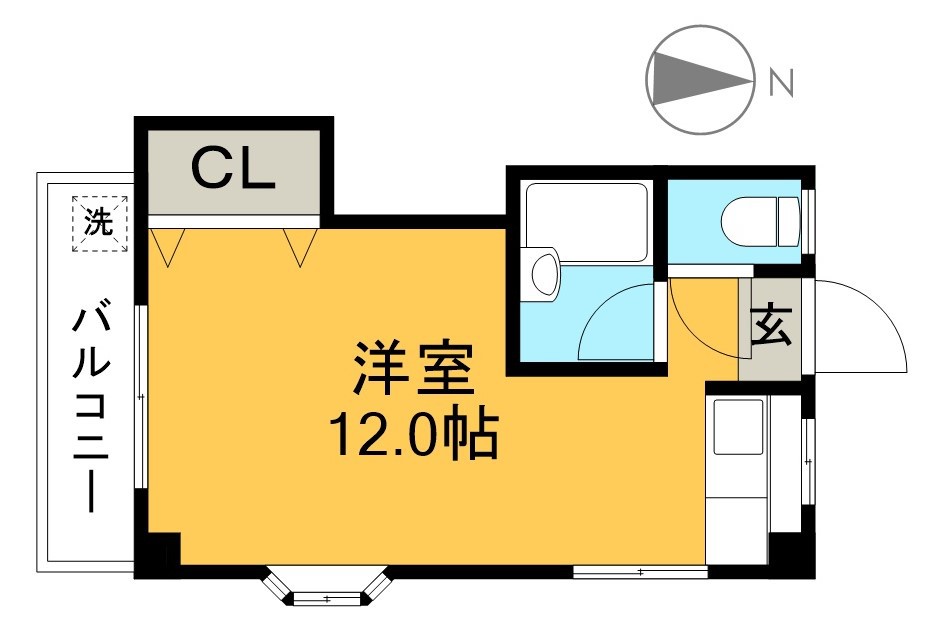 プロミネント大膳 201号室 間取り