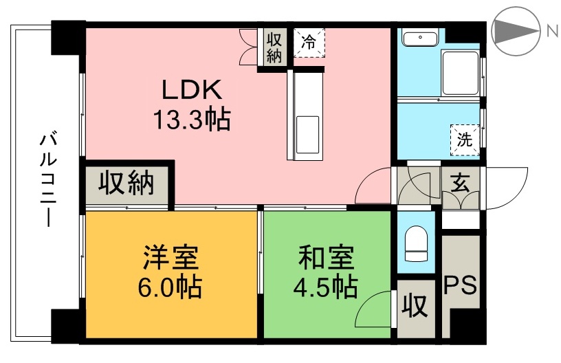 Ｎ＆Ａ　ＡＰＡＲＴＭＥＮＴ 206号室 間取り