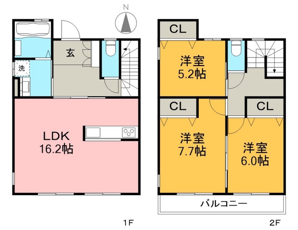 ＣＡＳＡ　Ｒｕｓｃｅｌｌｏ B(西)号室 間取り