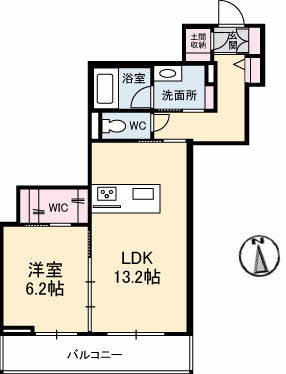 べレオガーデンズ弥右衛門 205号室 間取り