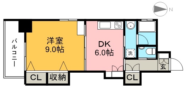 カーサ地球３３番地 201号室 間取り