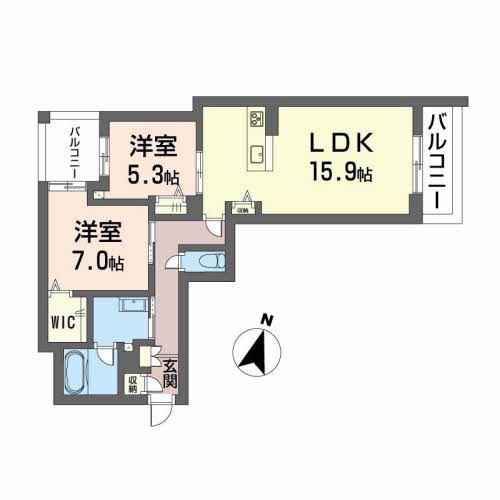 レシャルティ鷹匠 間取り図