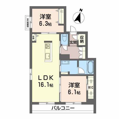 ファルコ鷹匠 202号室 間取り