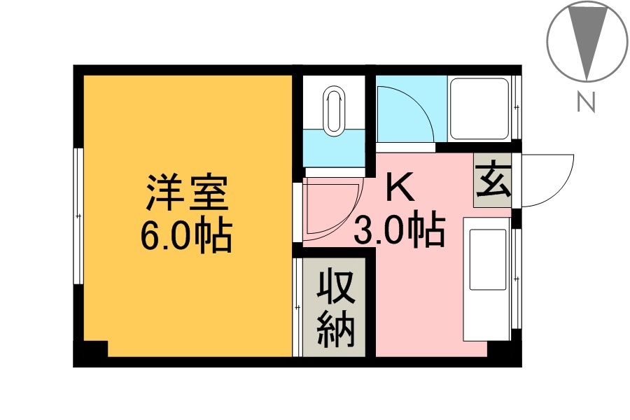 朝倉ニュータウンハイツ 105号室 間取り