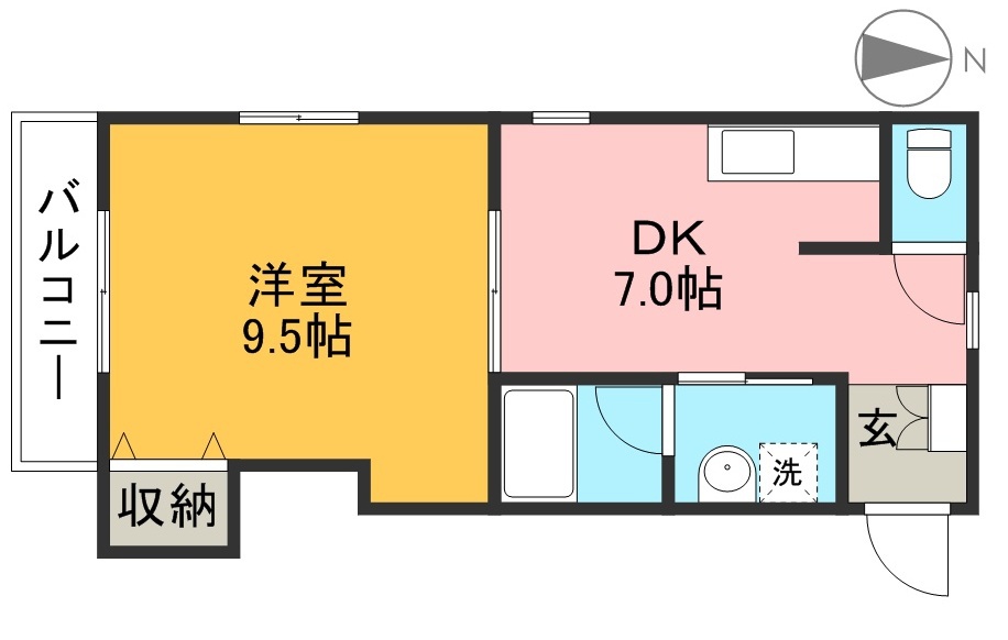 ハイツベルフラワー 間取り図