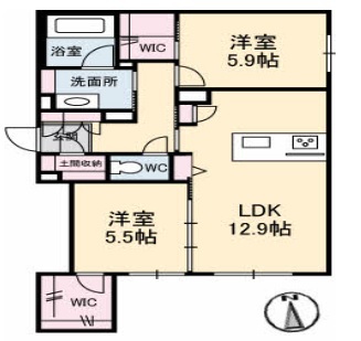 べレオガーデンズ弥右衛門 間取り図