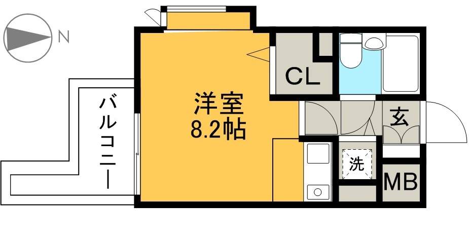 ルピナス大原町 109号室 間取り