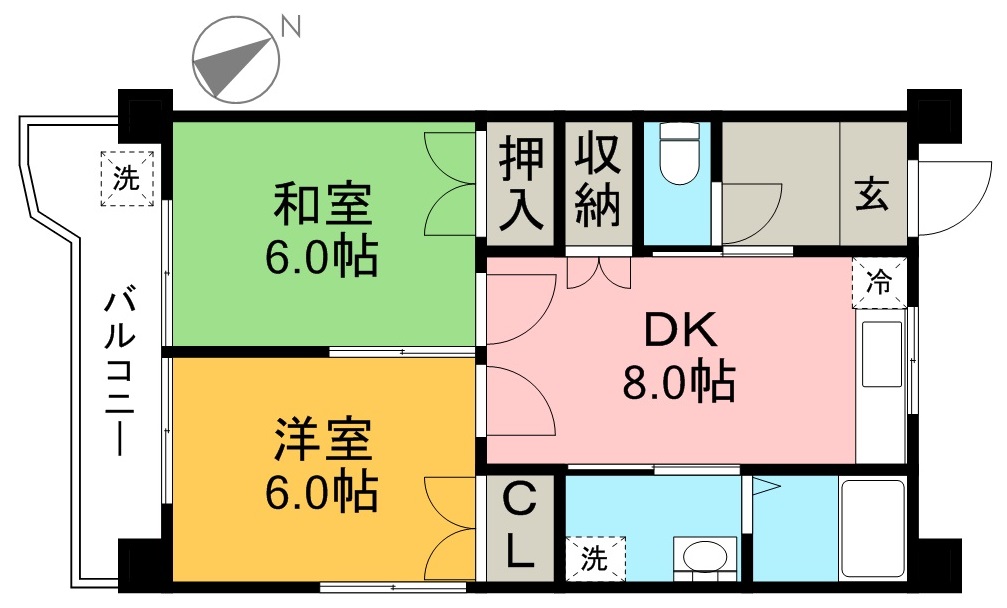 コーポ西村Ⅱ 間取り図