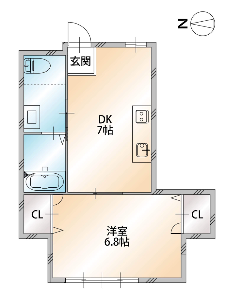 カーサブライト山手 間取り図