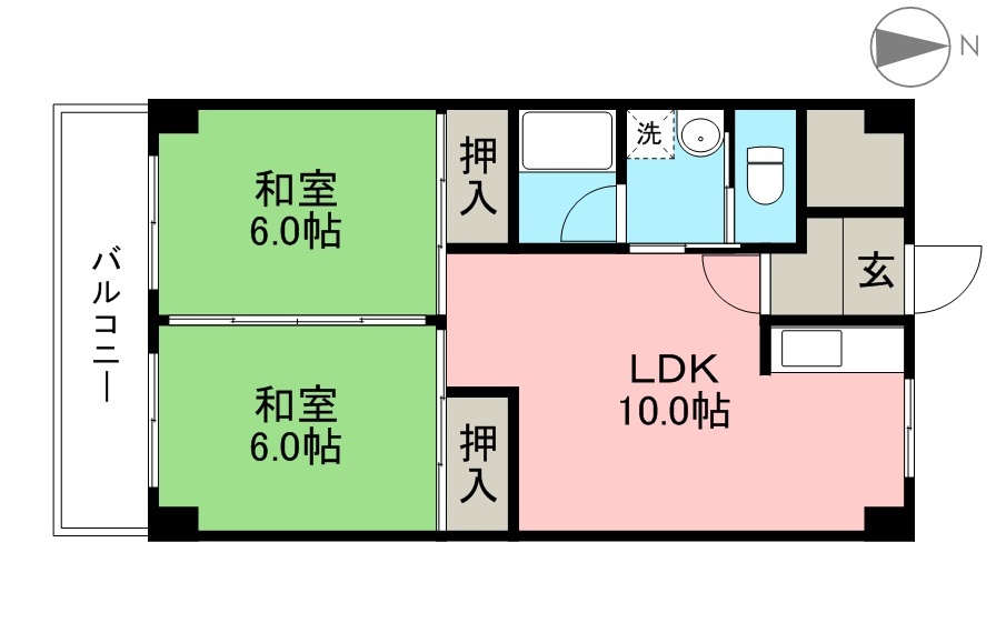 コーポ田中１号館 403号室 間取り