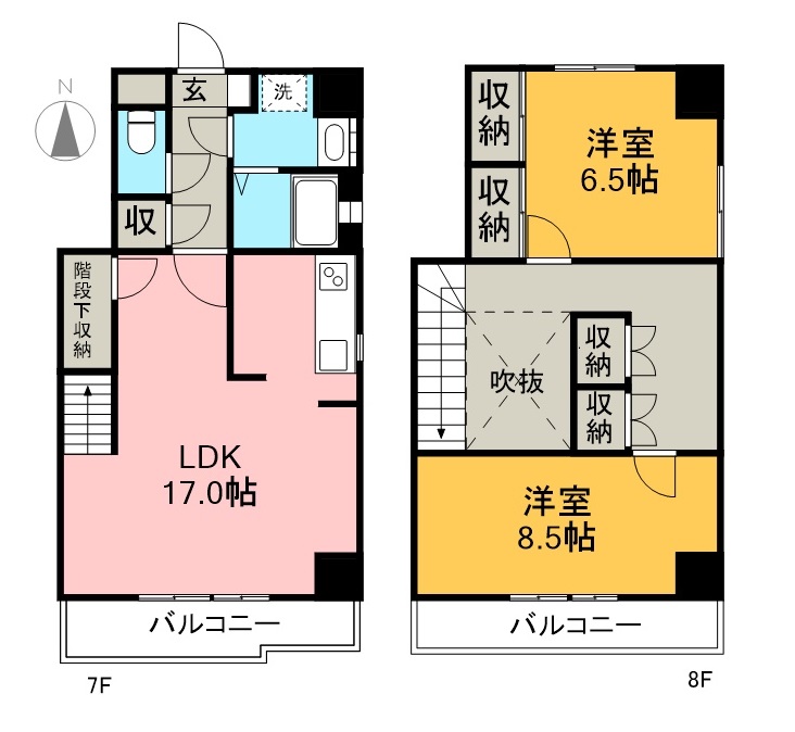 ＨＡＢＩＴ　北棟 701号室 間取り