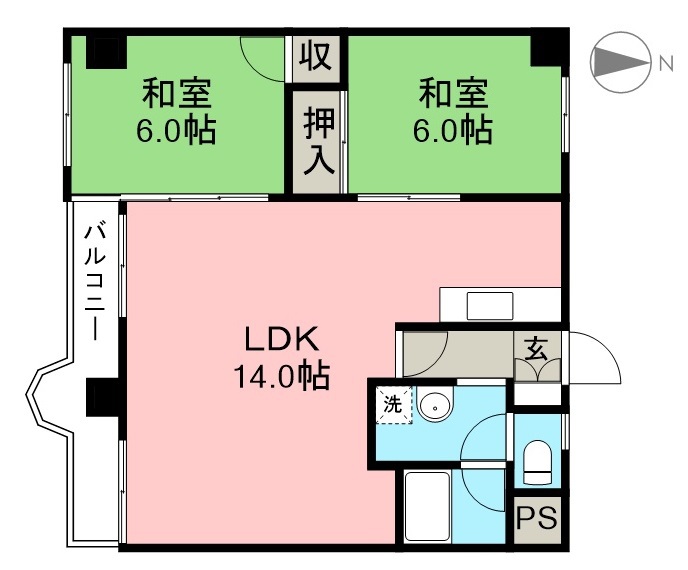 島谷グランドハイツ 間取り図