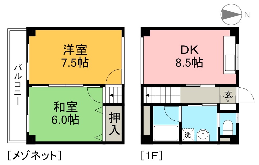 アーバンビレッジ鴨部Ⅱ 間取り図