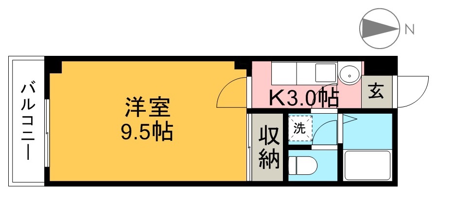 オカダハイツ 205号室 間取り