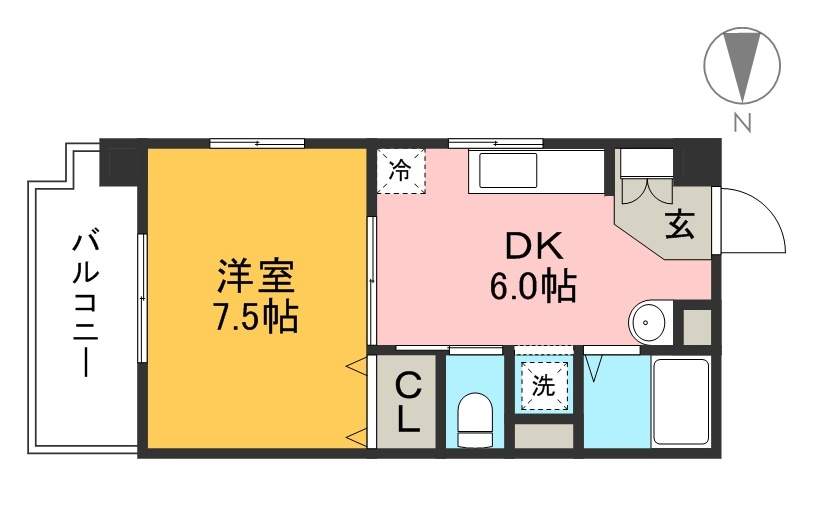 ハイツＯＺＵ城北 502号室 間取り