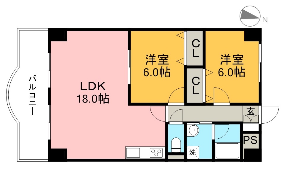 リップルガーデンⅡ 213号室 間取り