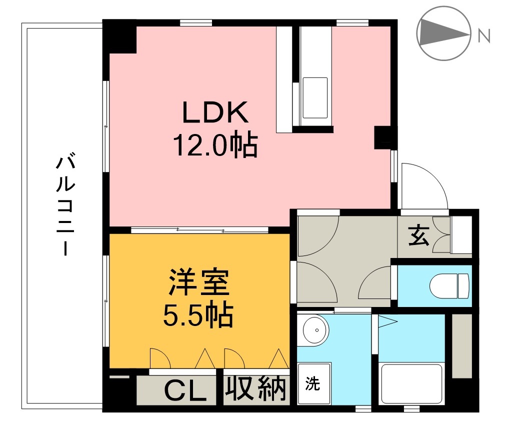 フォブール岡村 間取り図