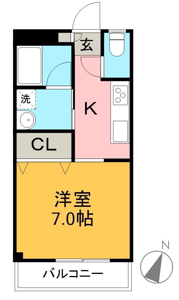 Ｓｈｅｌｌｙ　Ａｐａｒｔｍｅｎｔ 302号室 間取り