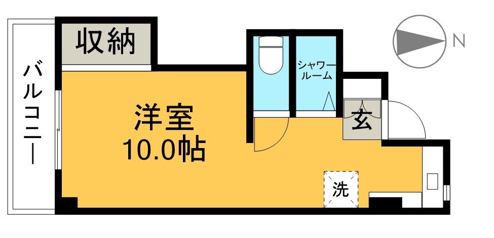 バレーベア北新田 203号室 間取り