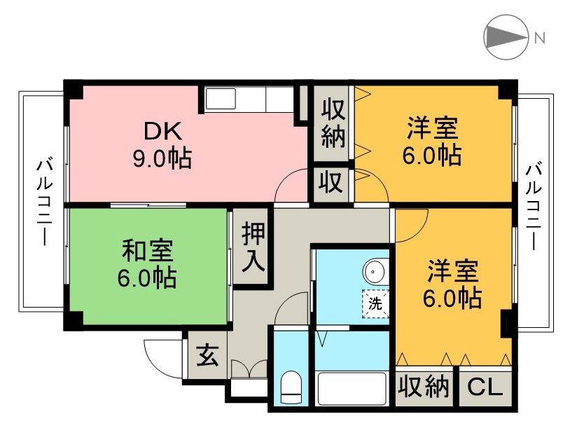 セゾン・メルヴェーユ冬棟　Ａ 間取り図