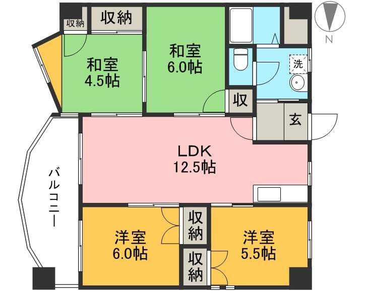 インペリアル西本Ⅰ 間取り図