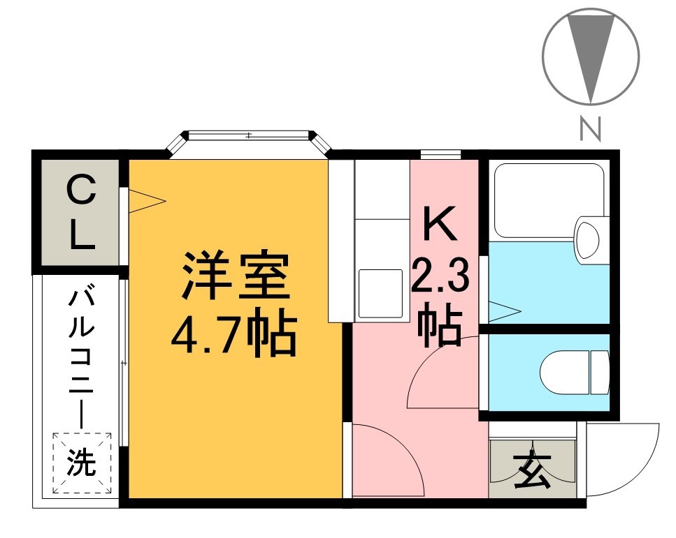 ピュアメゾン 201号室 間取り