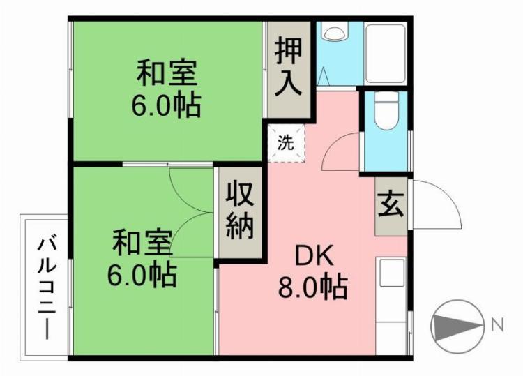 コーポキラ 205号室 間取り