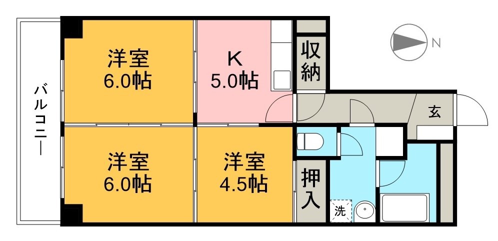 高須スカイハイツ 間取り図