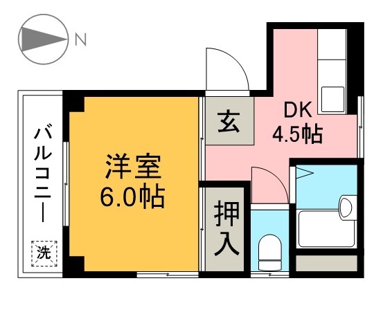 コーポセシール 402号室 間取り