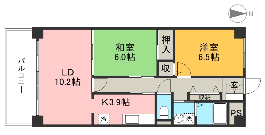 スカール衣ヶ島 202号室 間取り