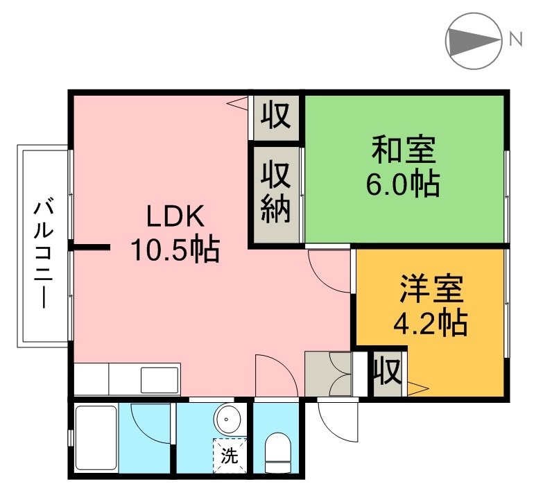 サンビレッジ介良Ｂ棟 間取り図