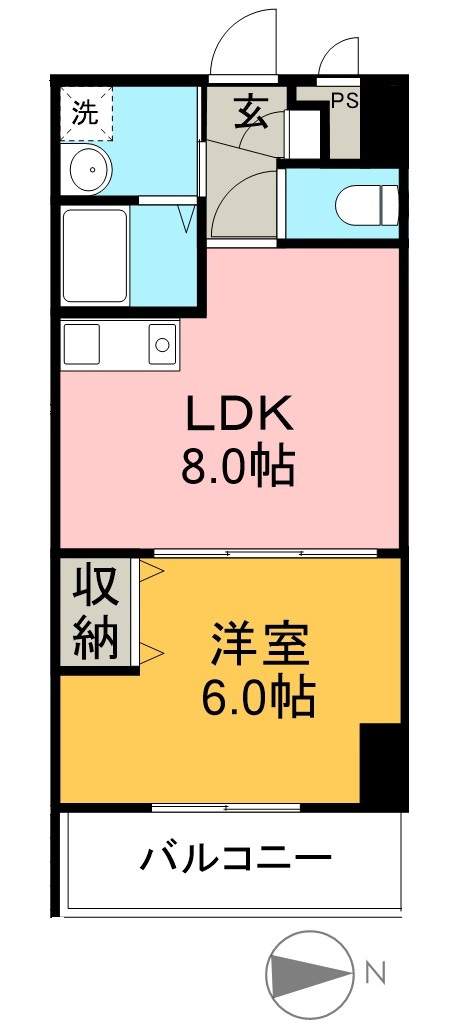 高知インターマンション 205号室 間取り