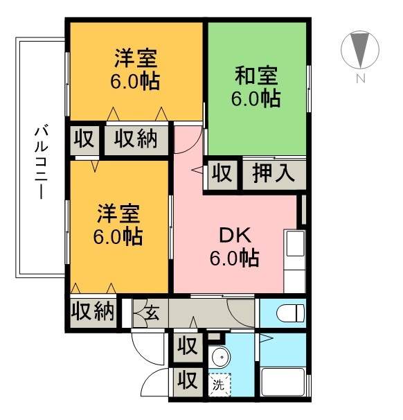 ドミール田中Ⅱ 間取り図